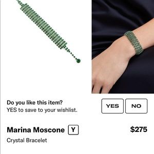 Marina Moscone Crystal Emerald Green Bracelet